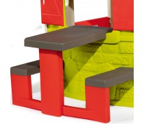 Vaikiškas stalas su 2 suoliukais žaidimų nameliams | Smoby